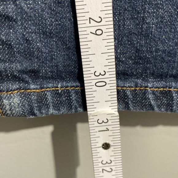 Vintage Seven7 Jeans Women’s 18 Premium Dark Wash Distressed Denim Wide Leg Y2K - Picture 6 of 16